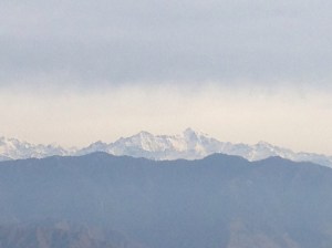 Views of the Himalayas up the hill from Rokeby Manor